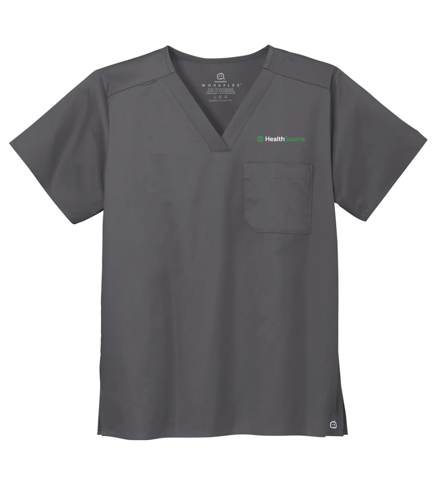 Wink Unisex WorkFlex Chest Pocket V-Neck Top
